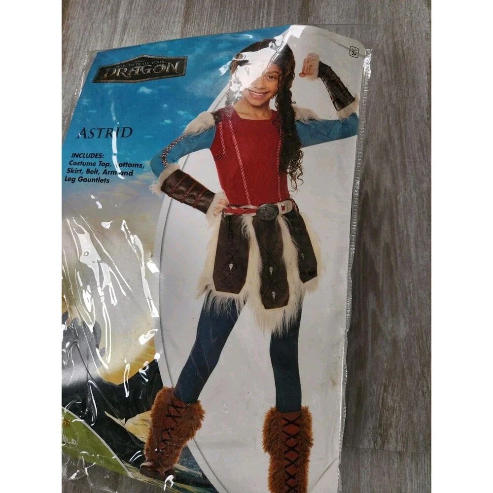 How to Train Your Dragon Astrid Costume Girls Sz L 12-14 Halloween Cosplay GUC - Picture 3 of 8